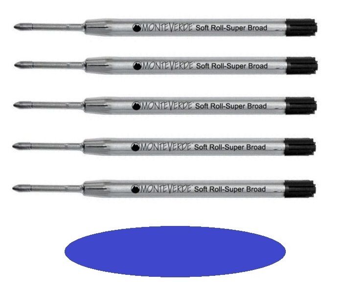 BLACK BROAD / BOLD MONTEVERDE Ballpoint Parker Style GEL Pen Refill 5